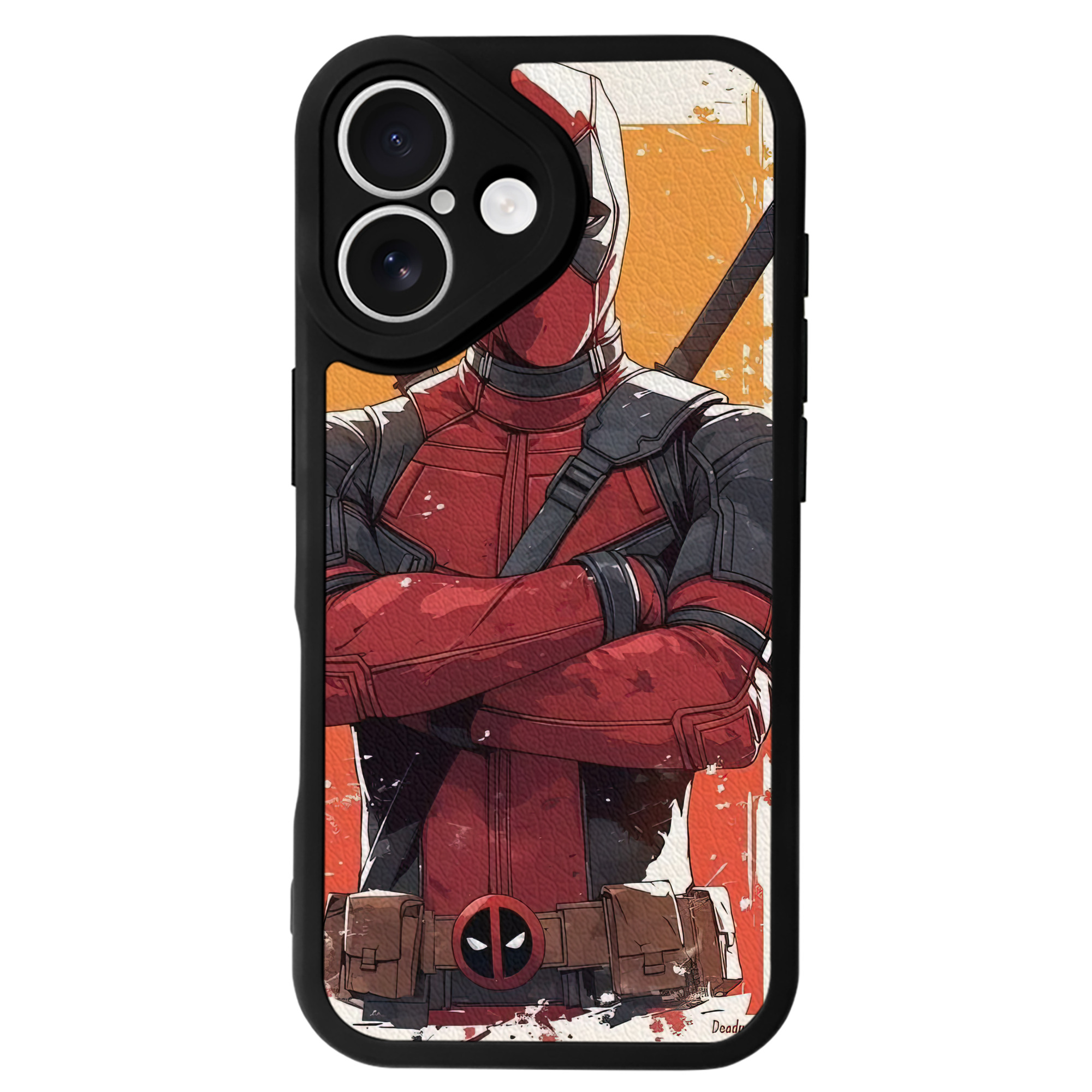 （画像用） Deadpool デッドプール 【iPhone 16シリーズ対応】シリコンスマホケース（レザー調） 材質：シリコン